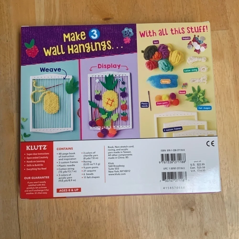 Klutz yarn art craft kit set, NEW IN BOX